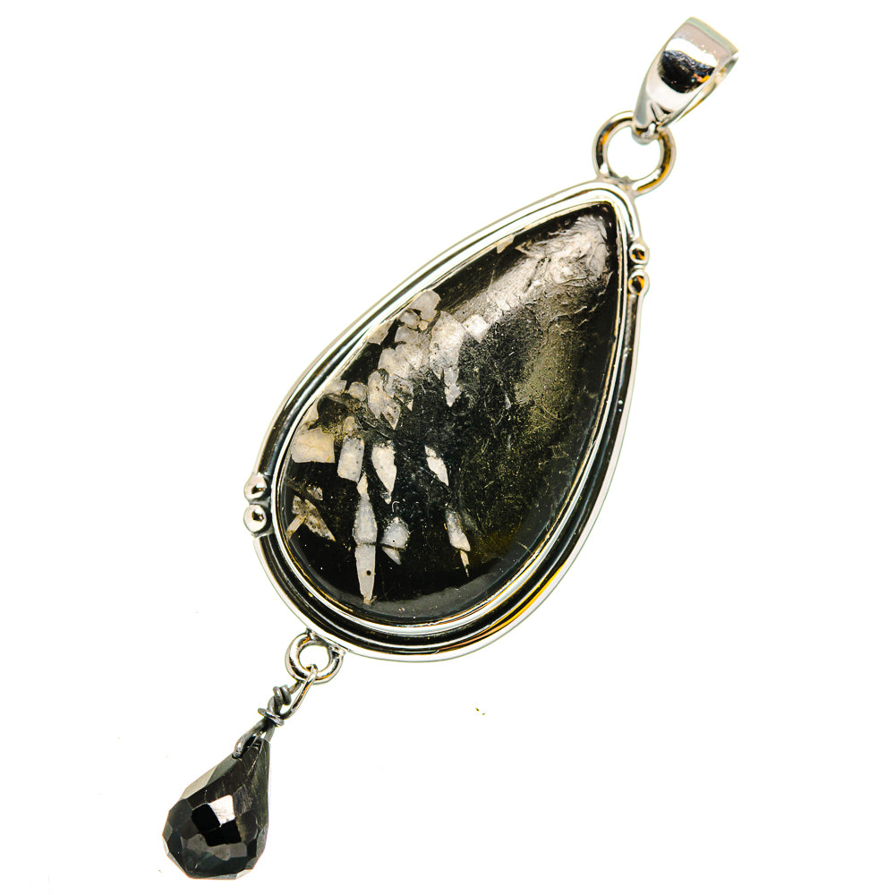 Chrysanthemum Stone Pendants handcrafted by Anasilvercos - PD11898