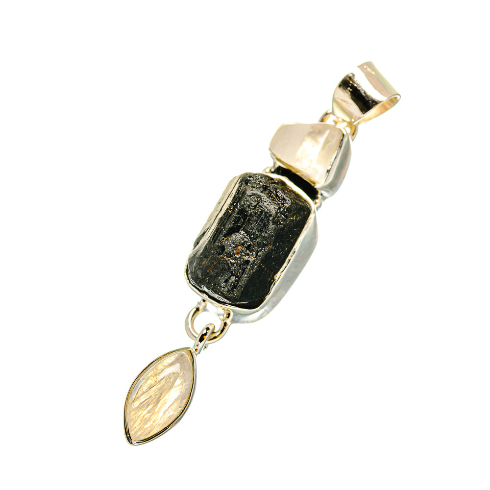 Black Tourmaline Pendants handcrafted by Anasilvercos - PD11899