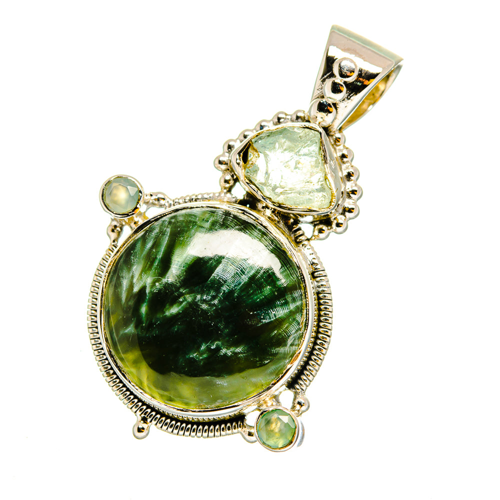 Seraphinite Pendants handcrafted by Anasilvercos - PD11902