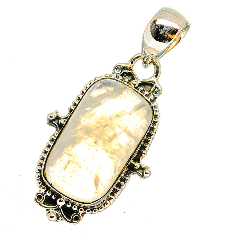 Rainbow Moonstone Pendants handcrafted by Anasilvercos - PD11911