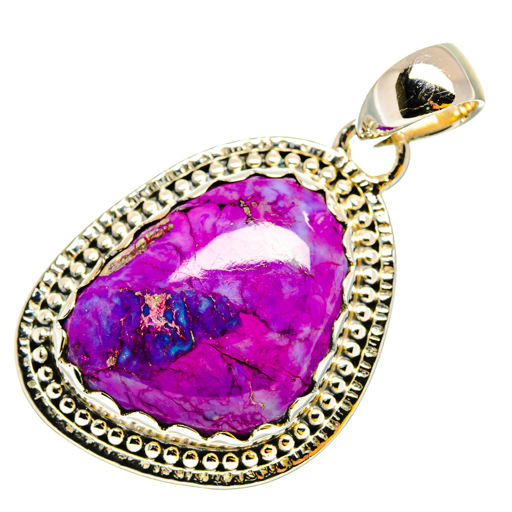 Purple Copper Composite Turquoise Pendants handcrafted by Anasilvercos - PD11913