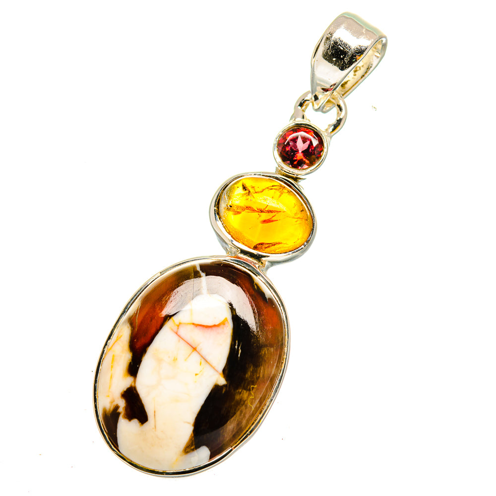 Peanut Wood Jasper Pendants handcrafted by Anasilvercos - PD11915