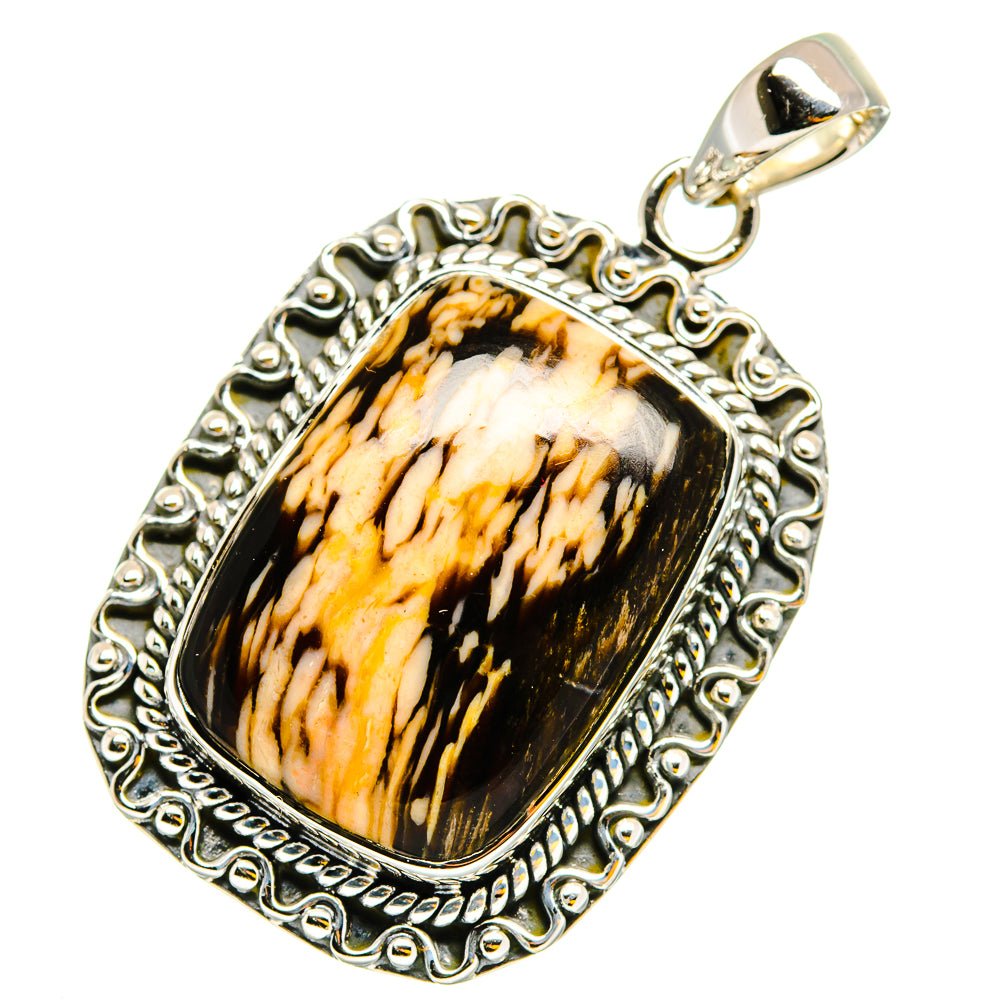 Peanut Wood Jasper Pendants handcrafted by Anasilvercos - PD11917 - Photo 2