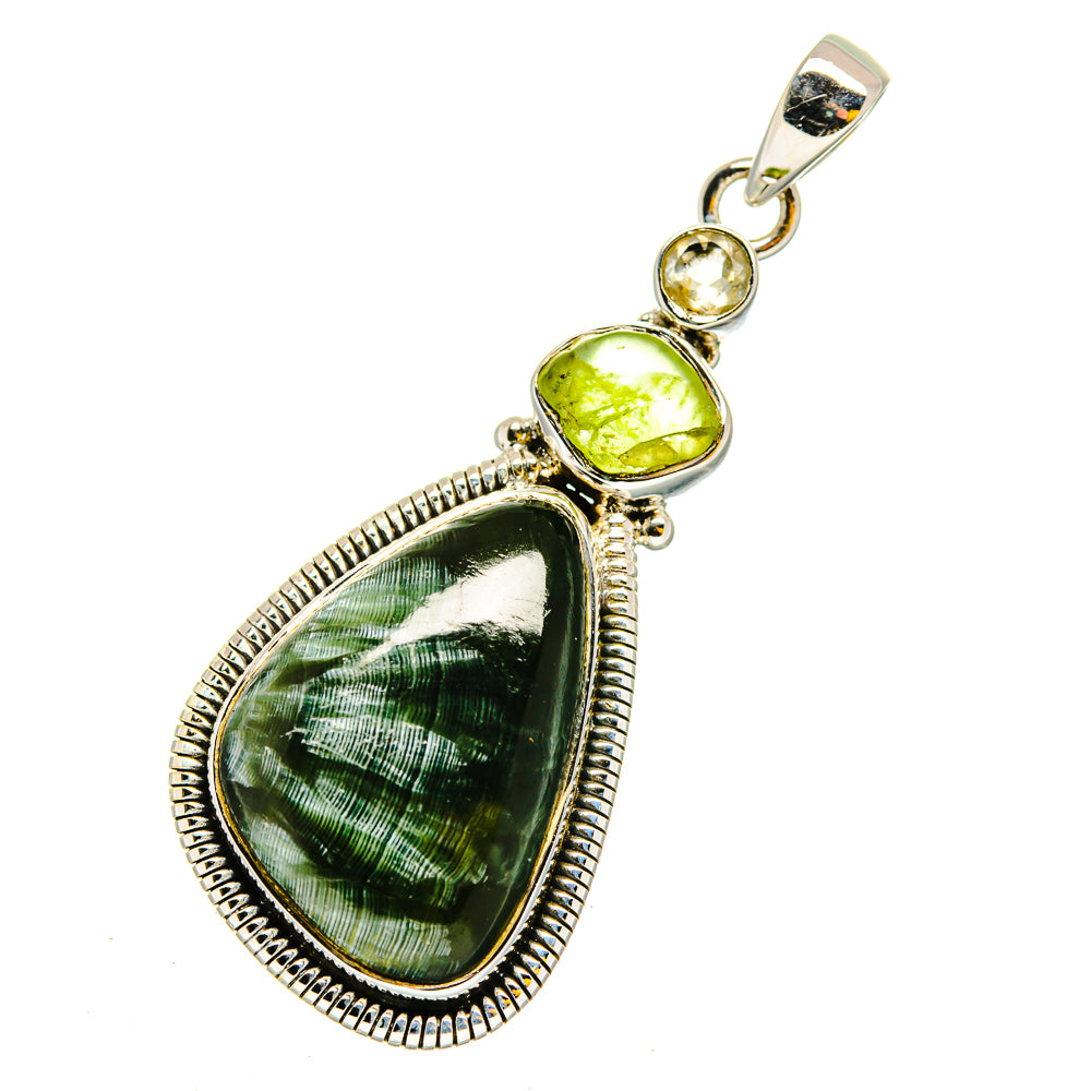 Seraphinite Pendants handcrafted by Anasilvercos - PD11927