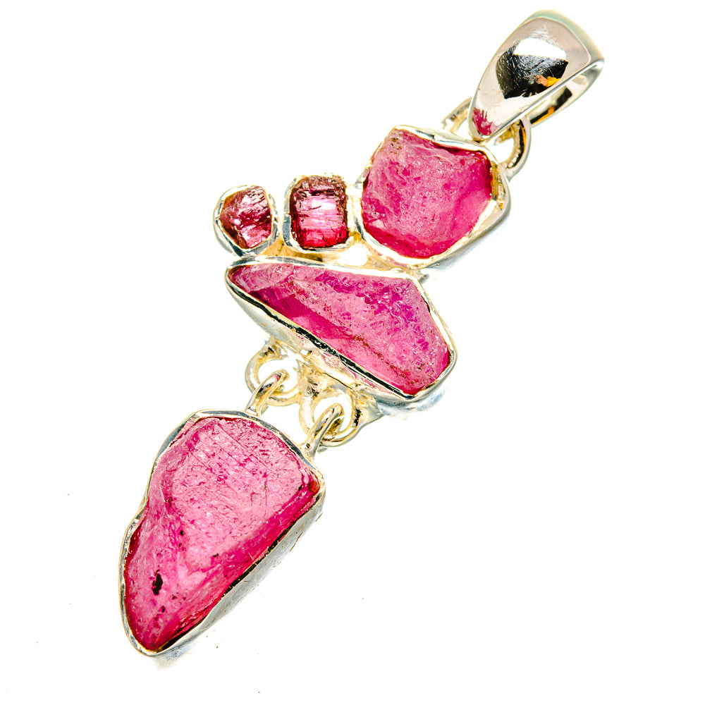 Pink Tourmaline Pendants handcrafted by Anasilvercos - PD11929