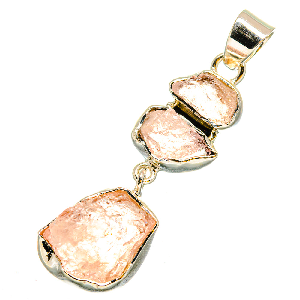 Rose Quartz Pendants handcrafted by Anasilvercos - PD11931