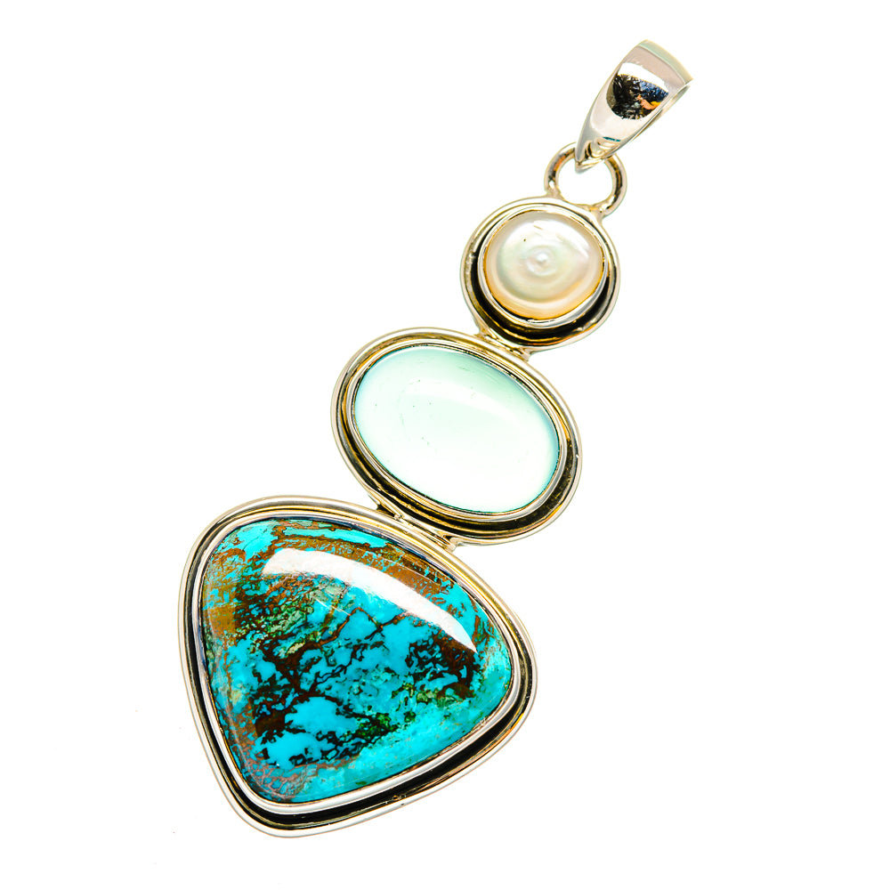 Chrysocolla Pendants handcrafted by Anasilvercos - PD11946