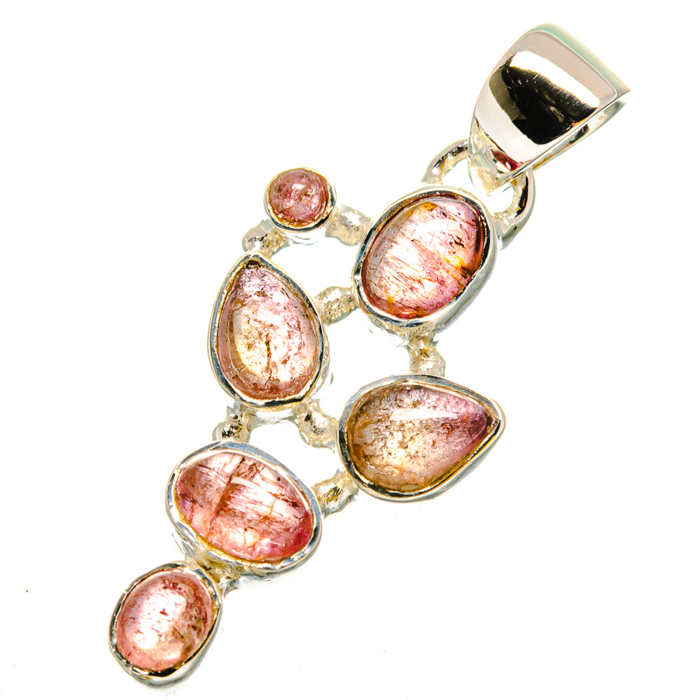 Pink Tourmaline Pendants handcrafted by Anasilvercos - PD11958