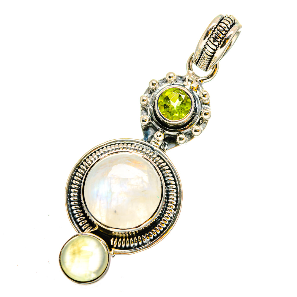 Rainbow Moonstone Pendants handcrafted by Anasilvercos - PD11962