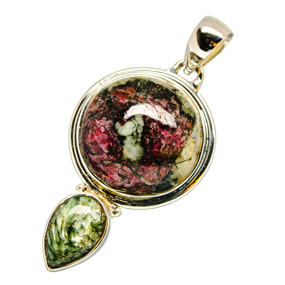 Russian Eudialyte Pendants handcrafted by Anasilvercos - PD11984