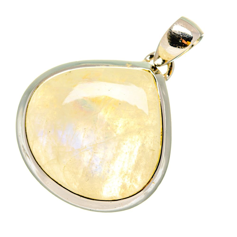 Rainbow Moonstone Pendants handcrafted by Anasilvercos - PD11986
