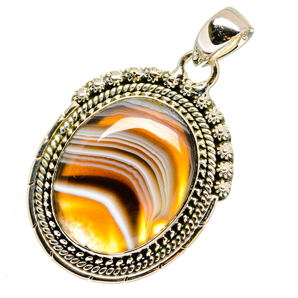 Botswana Agate Pendants handcrafted by Anasilvercos - PD11987