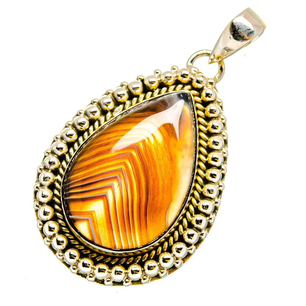 Botswana Agate Pendants handcrafted by Anasilvercos - PD12000