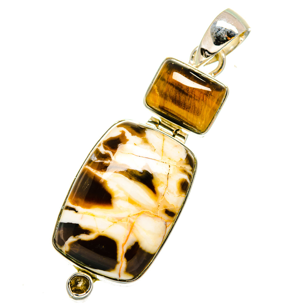 Peanut Wood Jasper Pendants handcrafted by Anasilvercos - PD12009