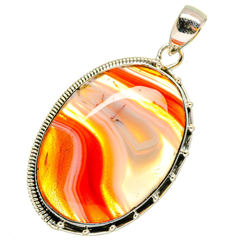 Botswana Agate Pendants handcrafted by Anasilvercos - PD12033