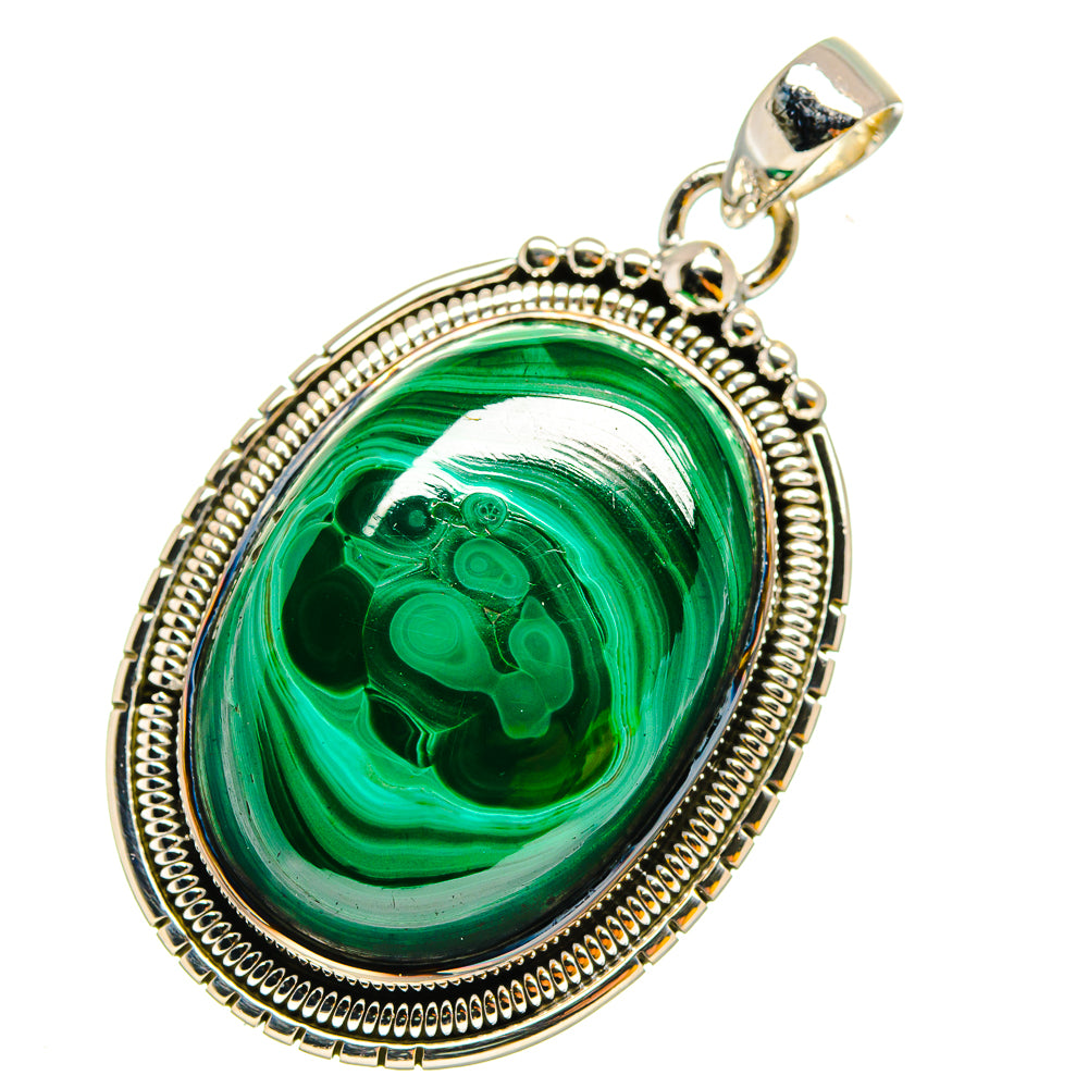 Malachite Pendants handcrafted by Anasilvercos - PD12034