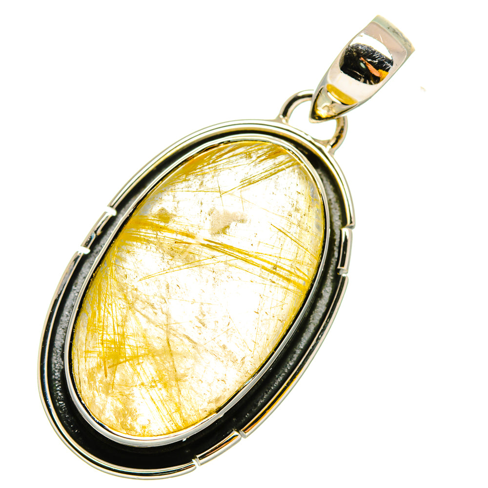 Rutilated Quartz Pendants handcrafted by Anasilvercos - PD12059