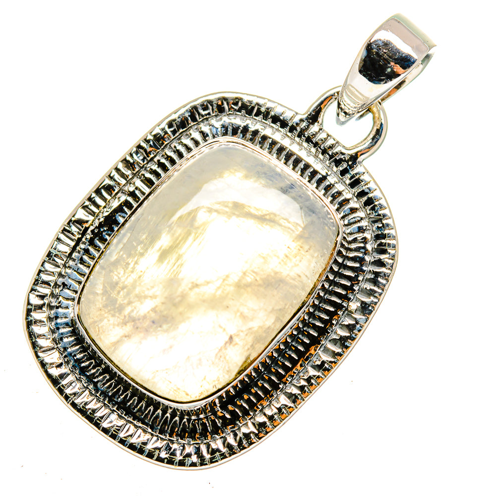 Rainbow Moonstone Pendants handcrafted by Anasilvercos - PD12074