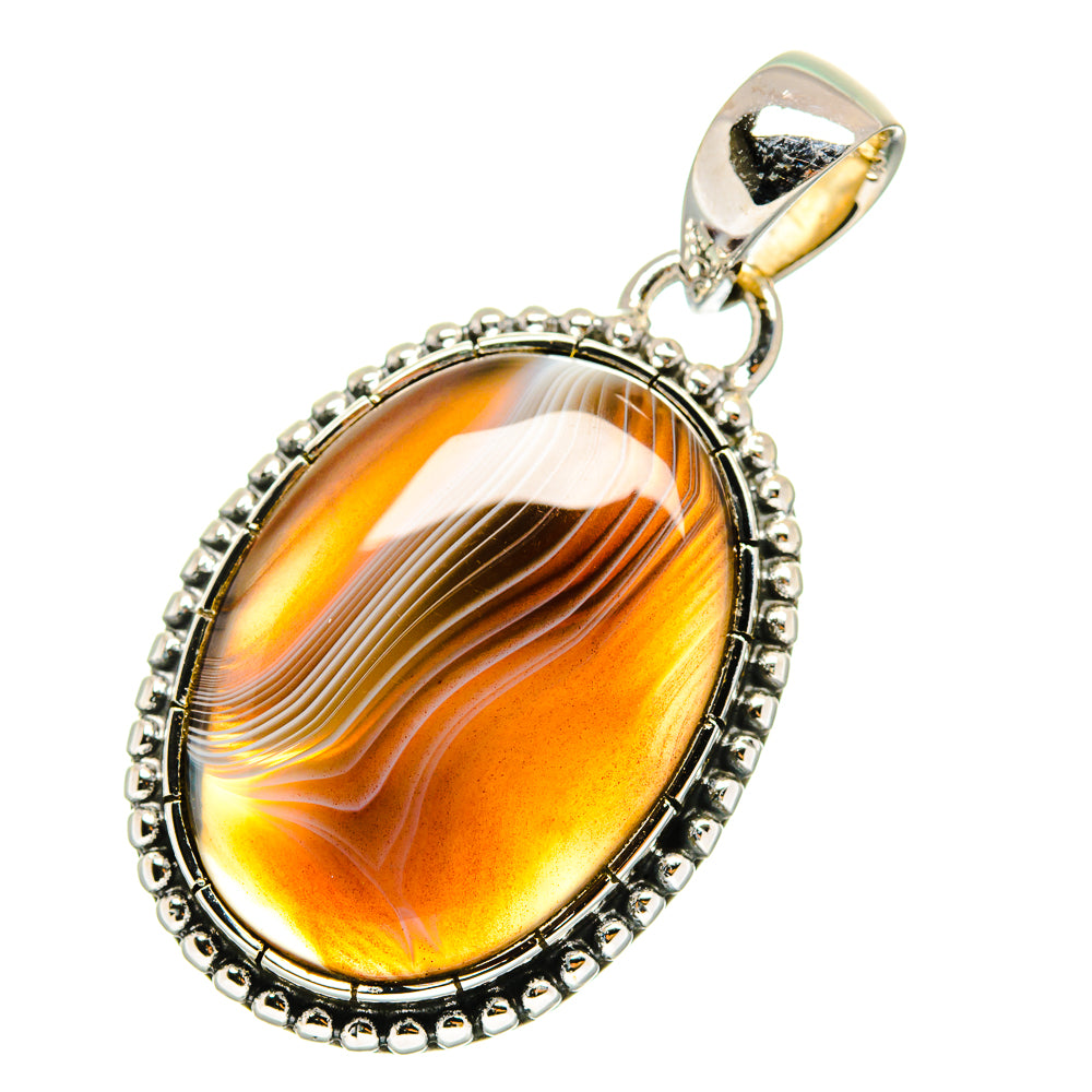 Botswana Agate Pendants handcrafted by Anasilvercos - PD12087