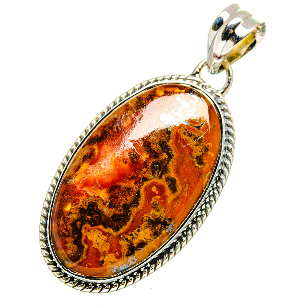 Moroccan Agate Pendants handcrafted by Anasilvercos - PD12096
