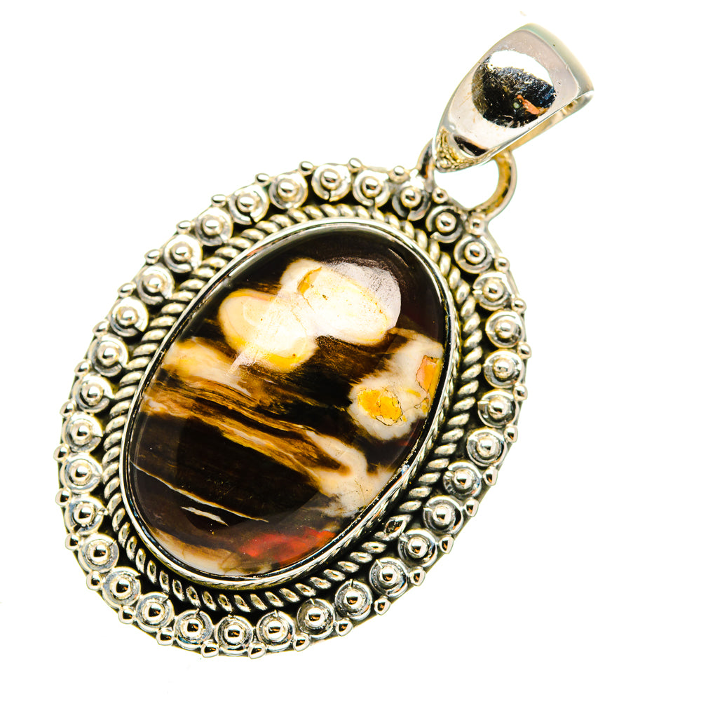Peanut Wood Jasper Pendants handcrafted by Anasilvercos - PD12101 - Photo 2
