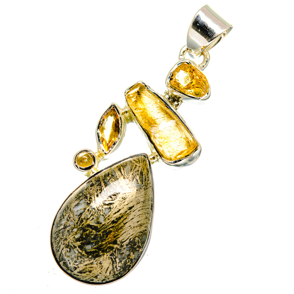 Pyrite Agate Pendants handcrafted by Anasilvercos - PD12114