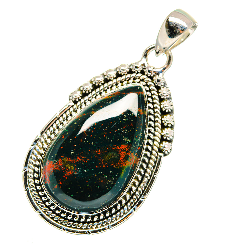 Bloodstone Pendants handcrafted by Anasilvercos - PD12117