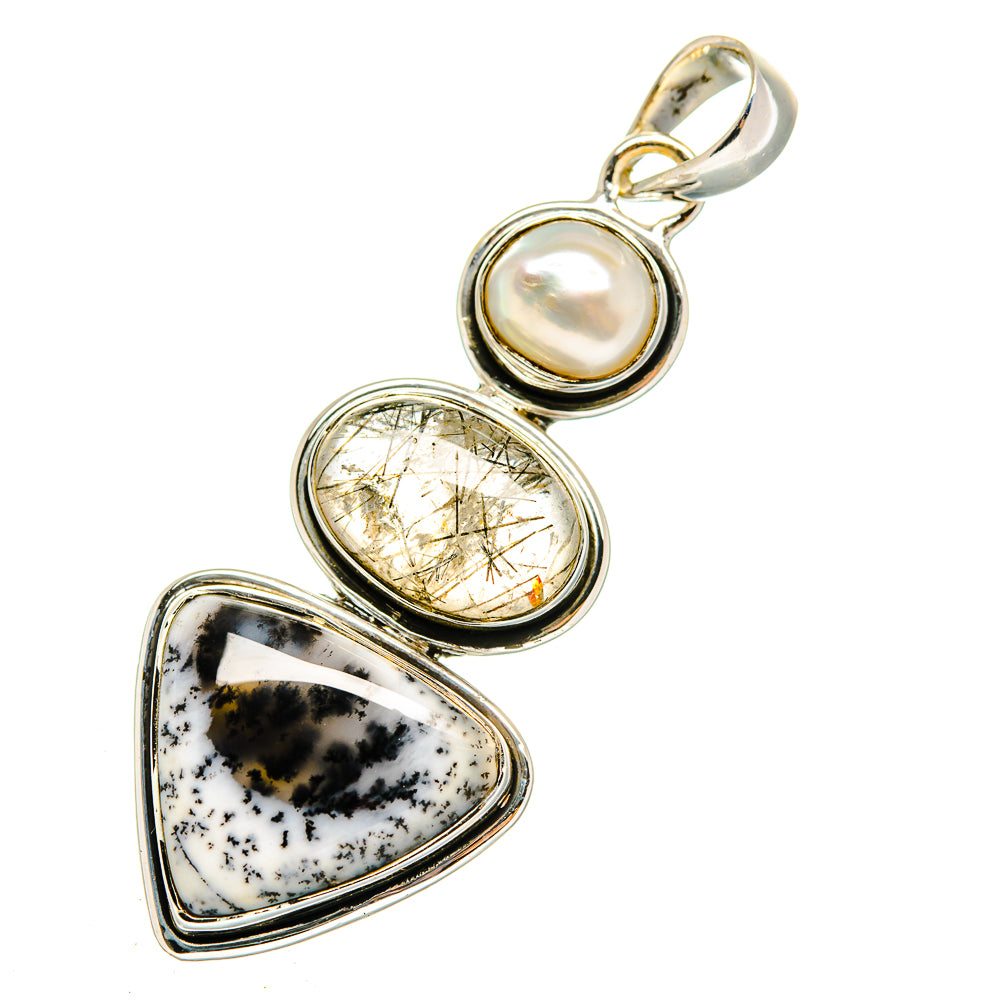 Dendritic Opal Pendants handcrafted by Anasilvercos - PD12137