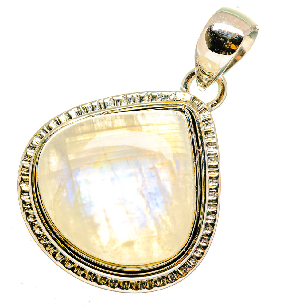 Rainbow Moonstone Pendants handcrafted by Anasilvercos - PD12140