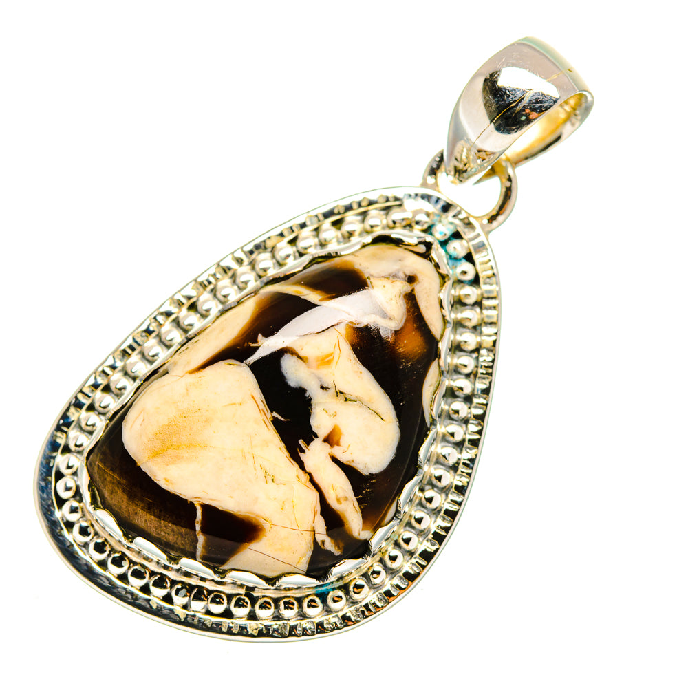 Peanut Wood Jasper Pendants handcrafted by Anasilvercos - PD12141