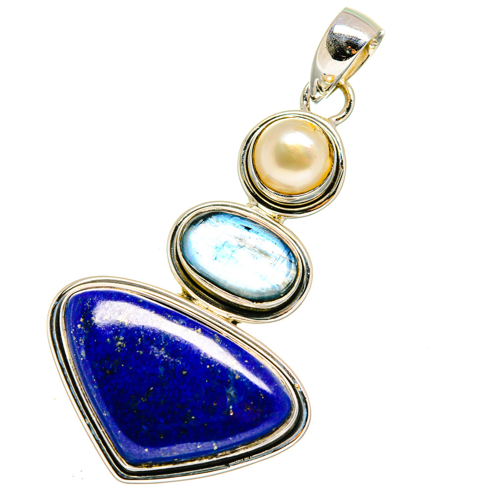 Lapis Lazuli Pendants handcrafted by Anasilvercos - PD12158