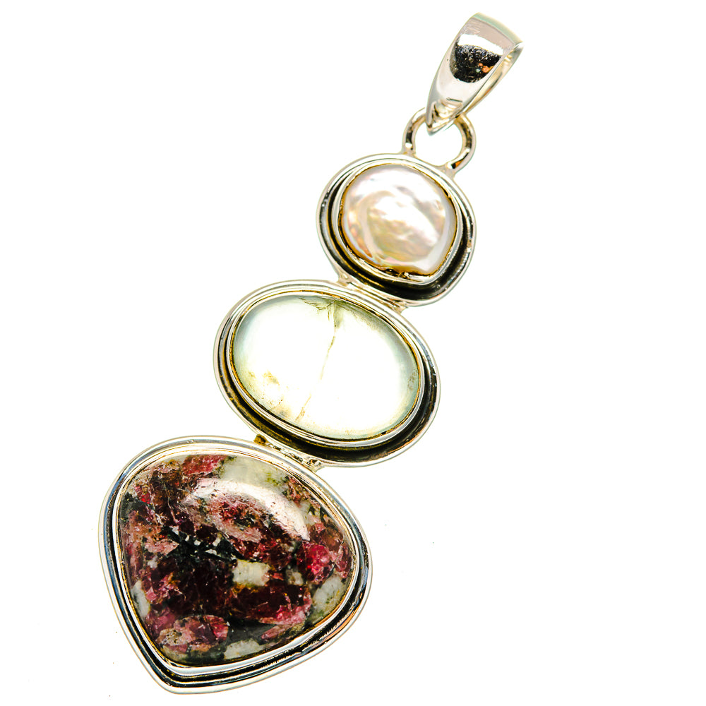 Russian Eudialyte Pendants handcrafted by Anasilvercos - PD12159