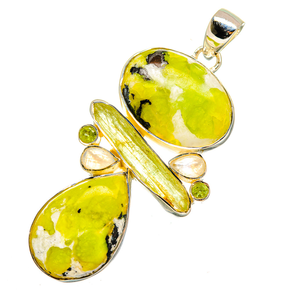 African Green Opal Pendants handcrafted by Anasilvercos - PD12162