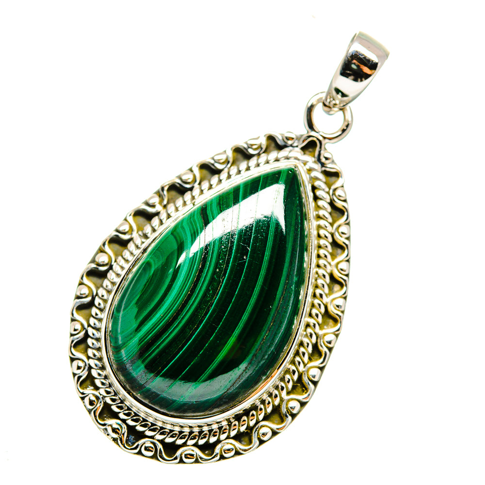 Malachite Pendants handcrafted by Anasilvercos - PD12170
