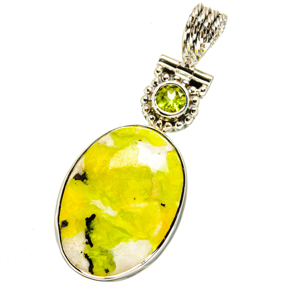 African Green Opal Pendants handcrafted by Anasilvercos - PD12181