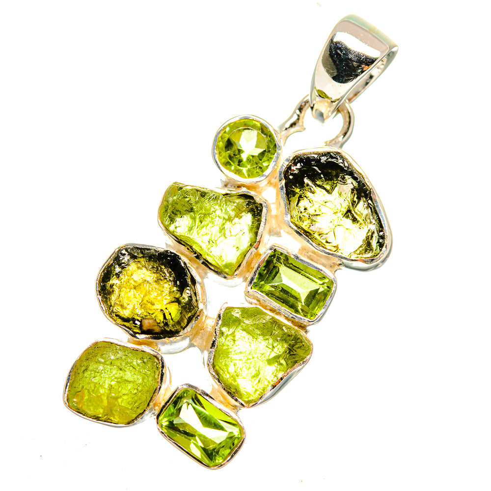 Czech Moldavite Pendants handcrafted by Anasilvercos - PD12208