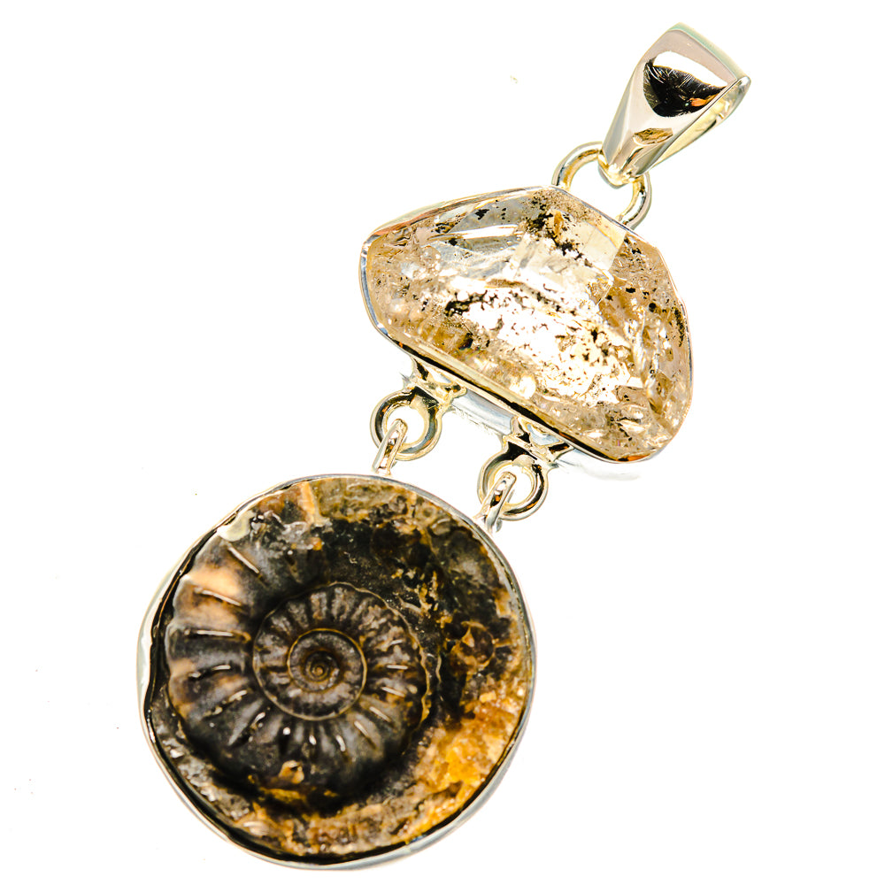 Ammonite Fossil Pendants handcrafted by Anasilvercos - PD12218
