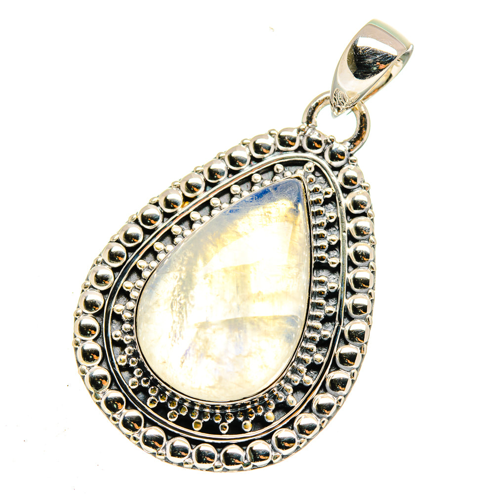 Rainbow Moonstone Pendants handcrafted by Anasilvercos - PD12225