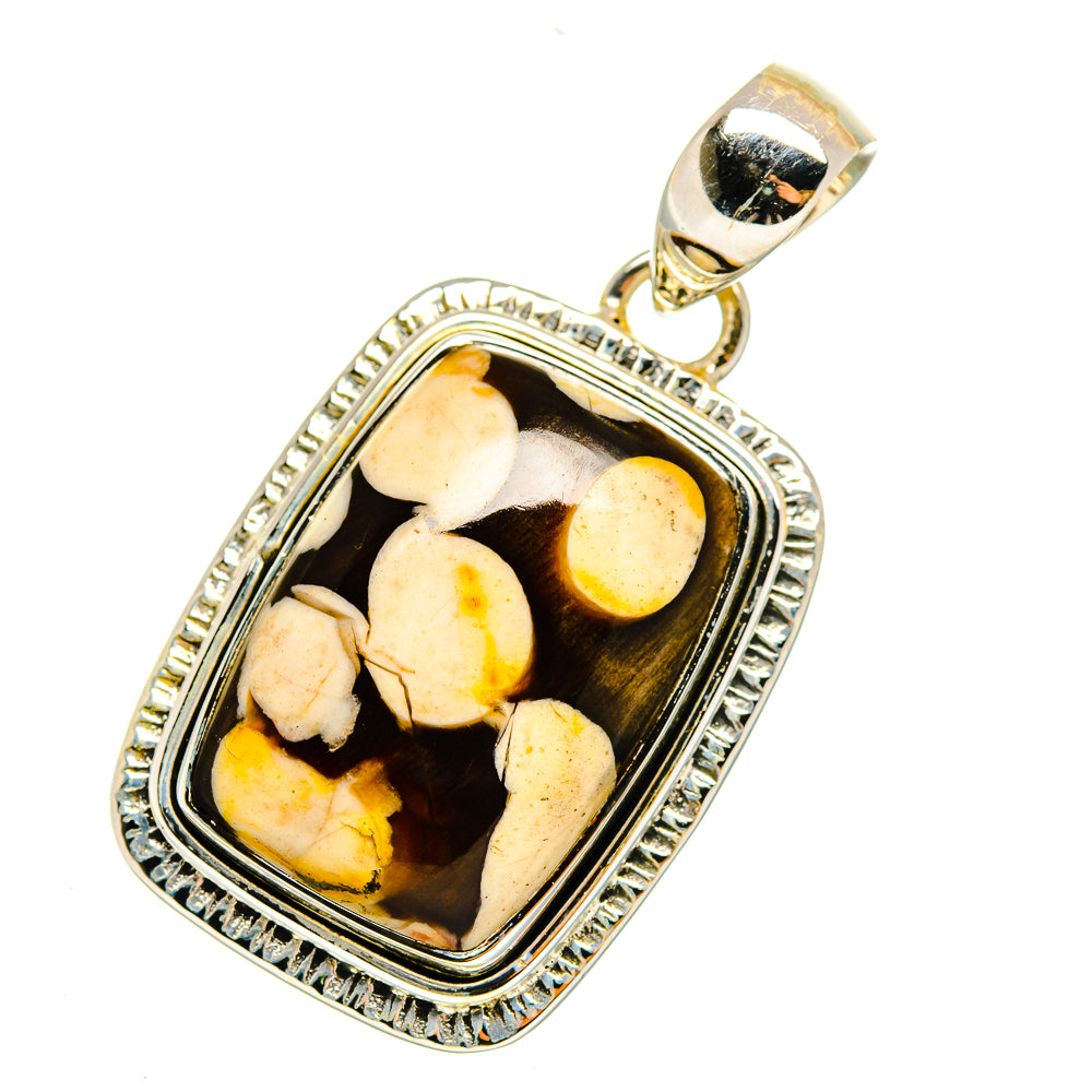 Peanut Wood Jasper Pendants handcrafted by Anasilvercos - PD12240 - Photo 2