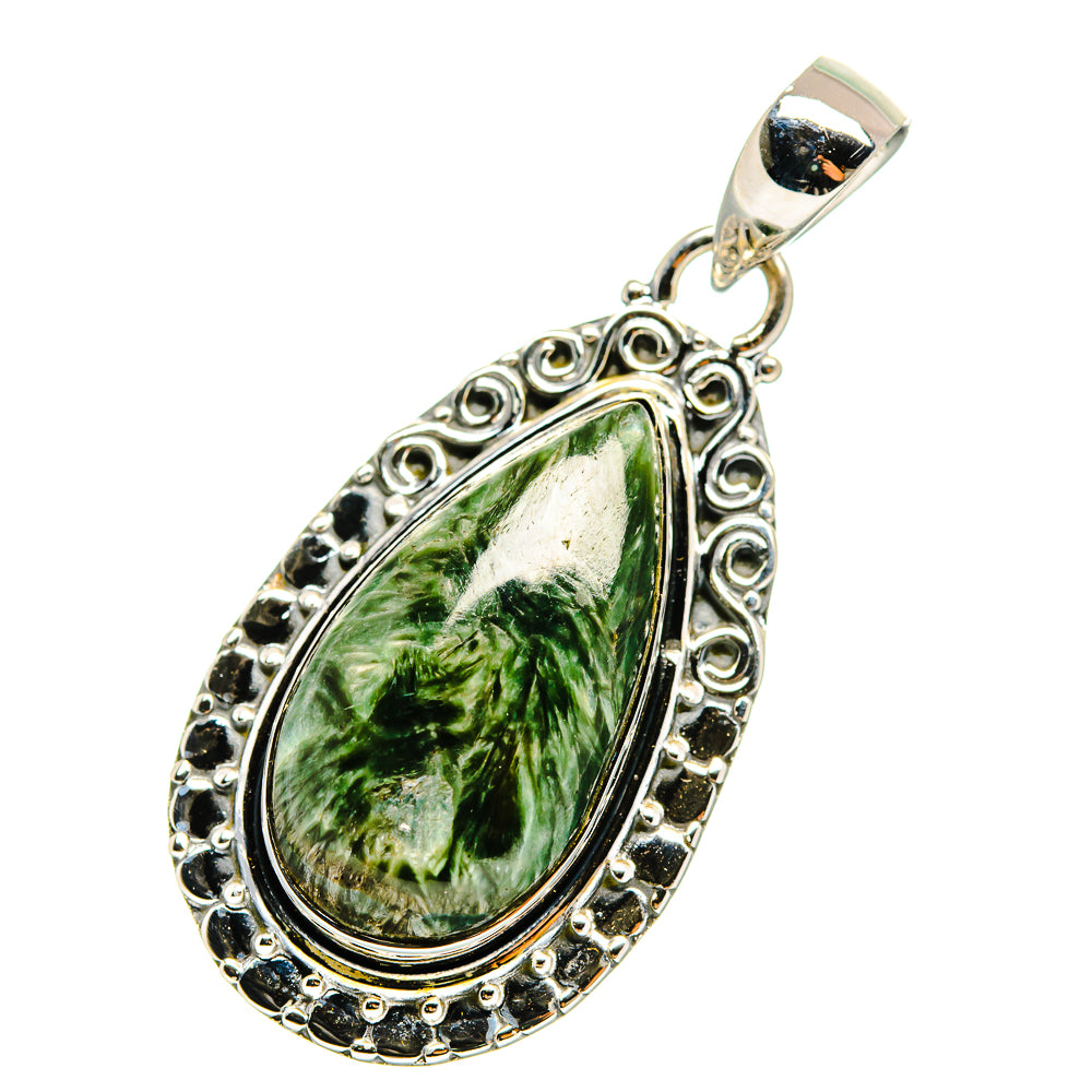 Seraphinite Pendants handcrafted by Anasilvercos - PD12268