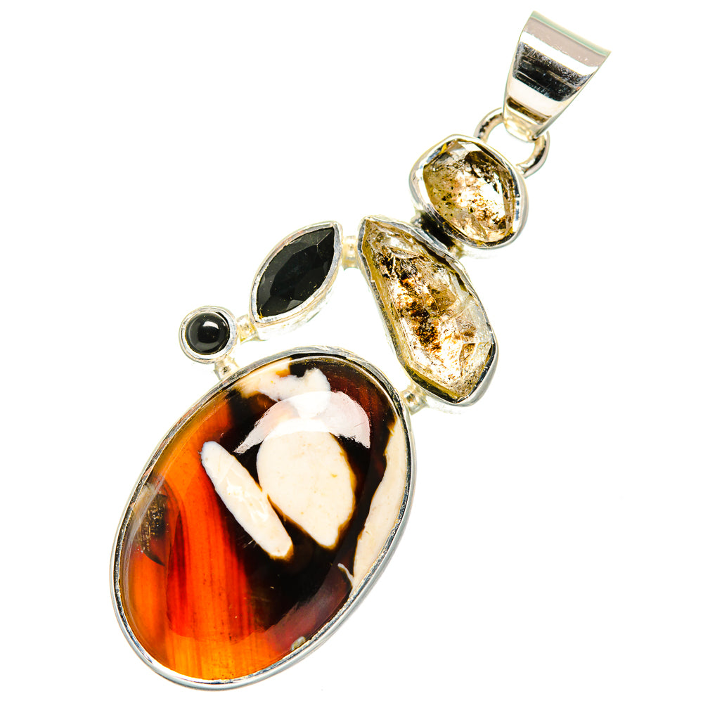 Peanut Wood Jasper Pendants handcrafted by Anasilvercos - PD12276