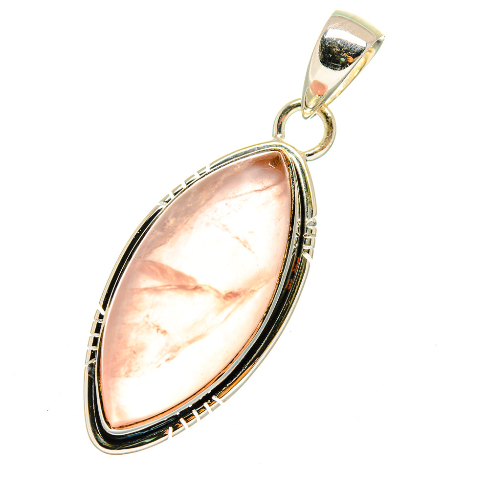 Rose Quartz Pendants handcrafted by Anasilvercos - PD12319