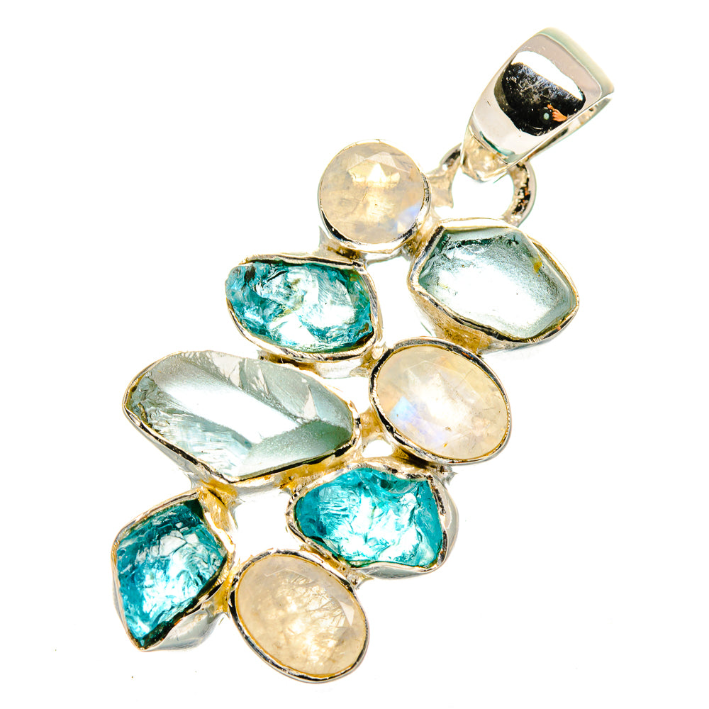 Aquamarine Pendants handcrafted by Anasilvercos - PD12325