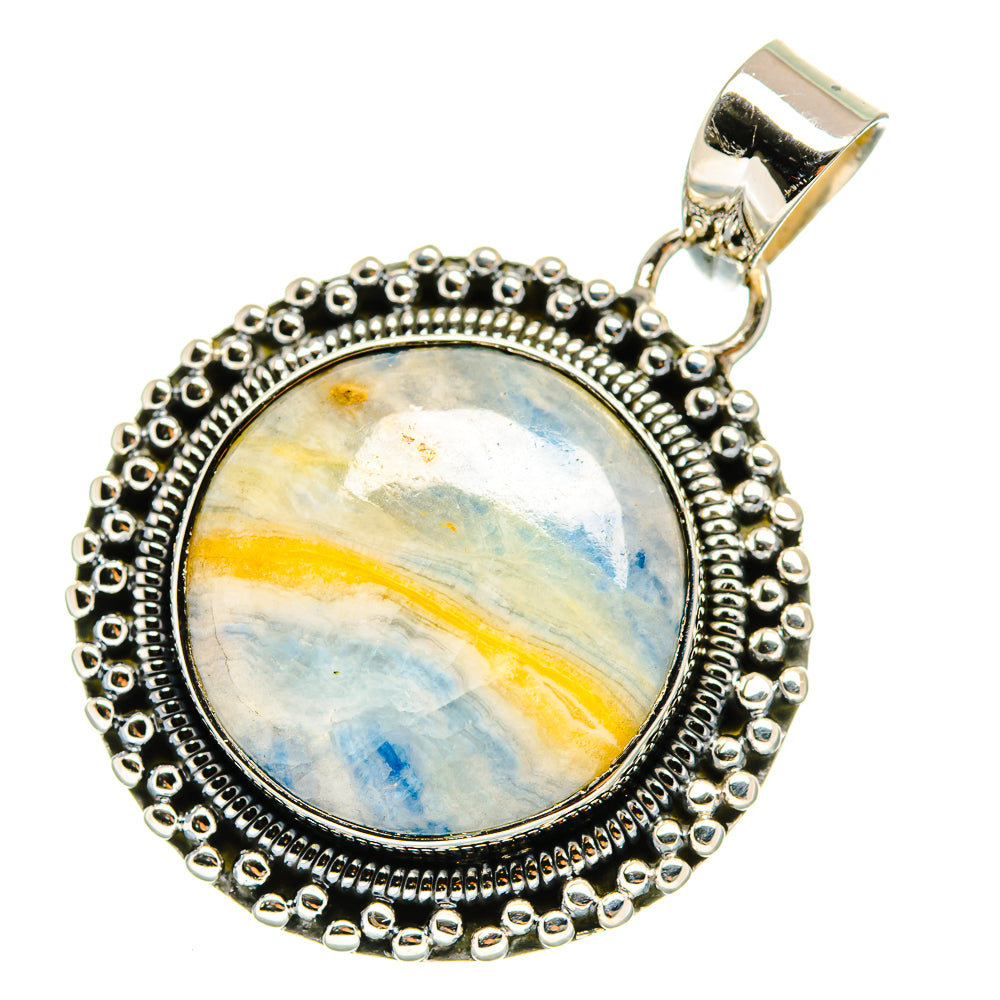 Blue Scheelite Pendants handcrafted by Anasilvercos - PD12329
