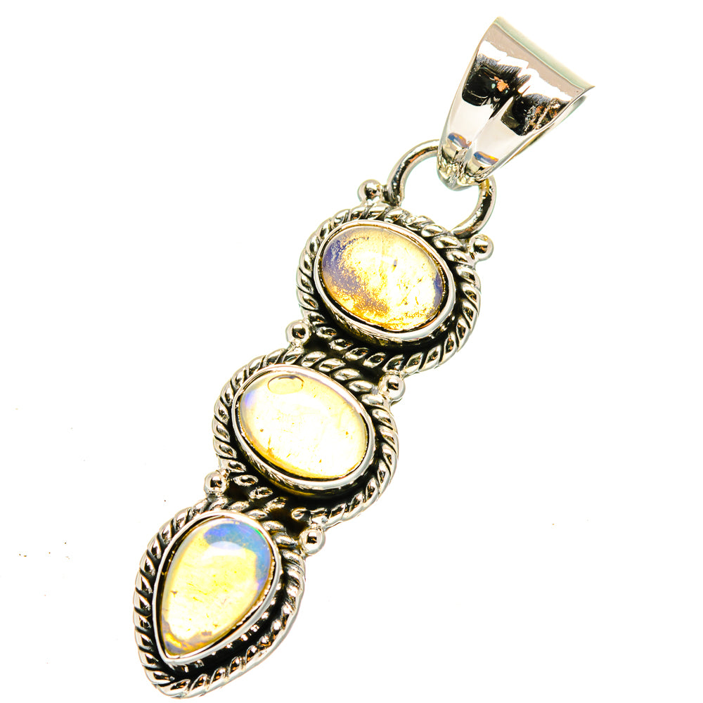 Ethiopian Opal Pendants handcrafted by Anasilvercos - PD12346