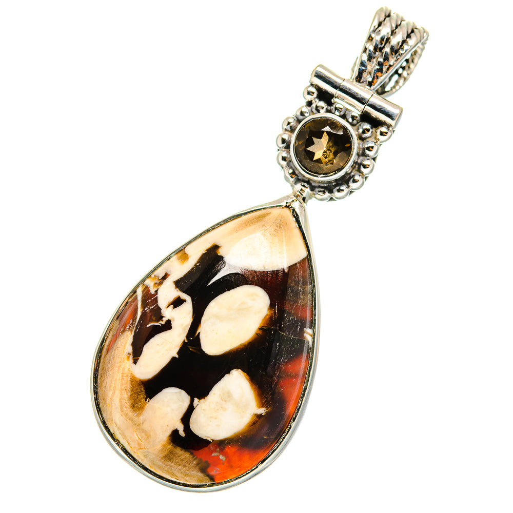 Peanut Wood Jasper Pendants handcrafted by Anasilvercos - PD12376