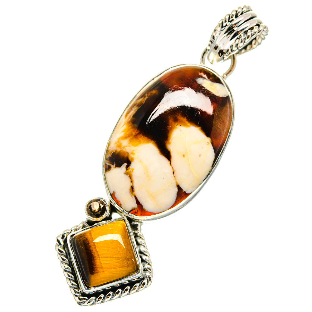 Peanut Wood Jasper Pendants handcrafted by Anasilvercos - PD12434