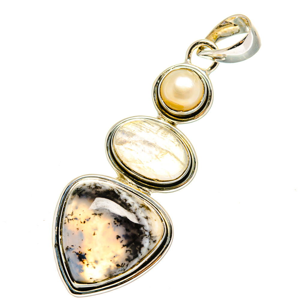 Dendritic Opal Pendants handcrafted by Anasilvercos - PD12437