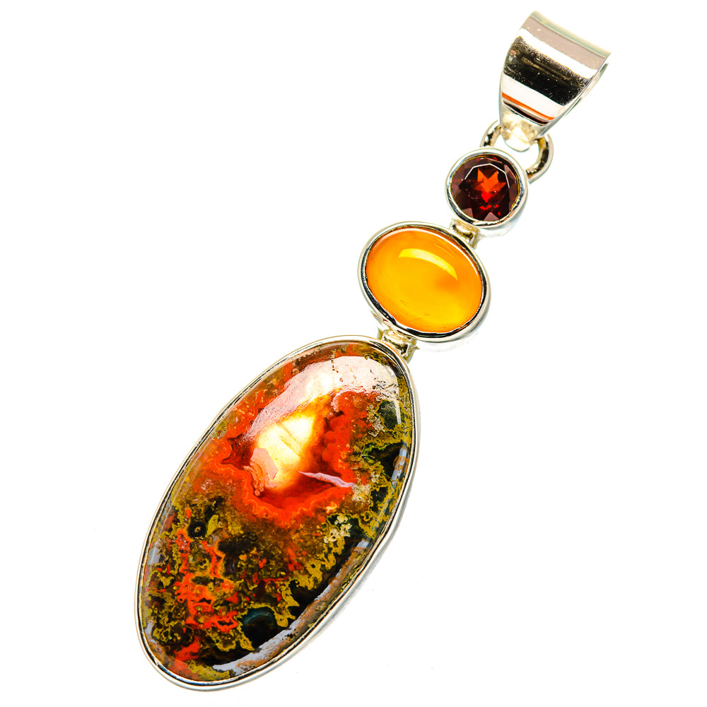 Moroccan Agate Pendants handcrafted by Anasilvercos - PD12440