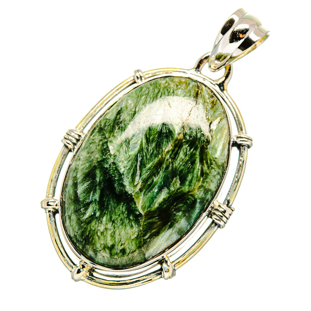 Seraphinite Pendants handcrafted by Anasilvercos - PD12465
